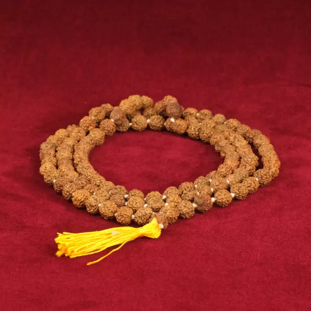 Mala Rudraksha Samen 7.5mm Perlen 108 Nepalbuddha Buddhistisch Buddha Geschenk