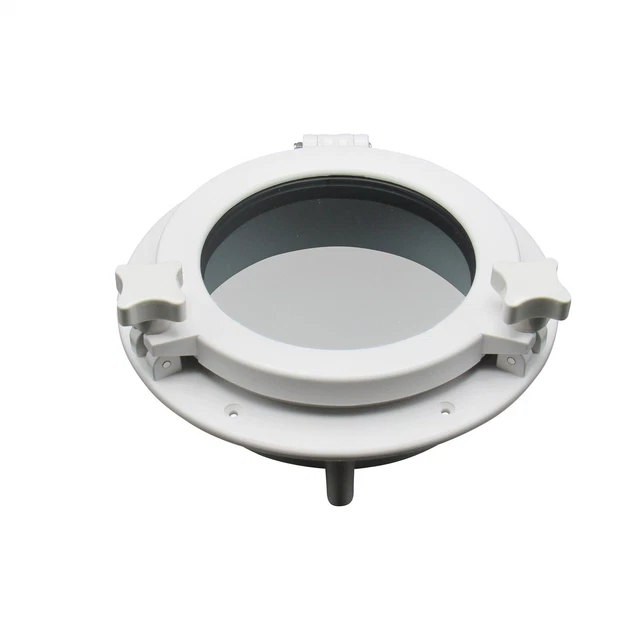 ROUND MARINE SHIP Porthole Window in White 215MM x 160MM (Boat