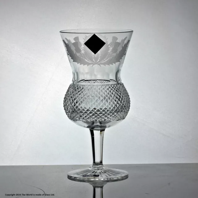 Edinburgh Crystal thistle pattern water goblet