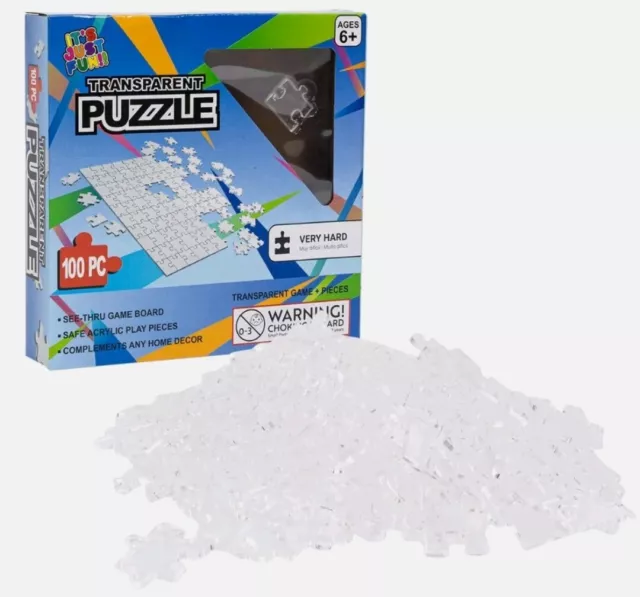 Impossible Difficult Clear Jigsaw Puzzle - Transparent Acrylic - UK Seller