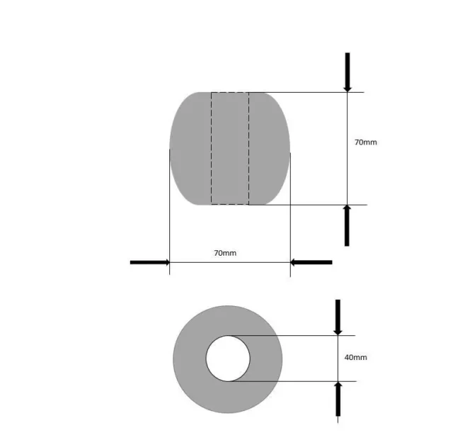 Wellenanode - nussförmig - Welle ø 40 mm 2