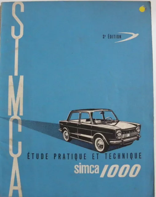 revue technique et pratique automobile RTA SIMCA 1000 2ème édition