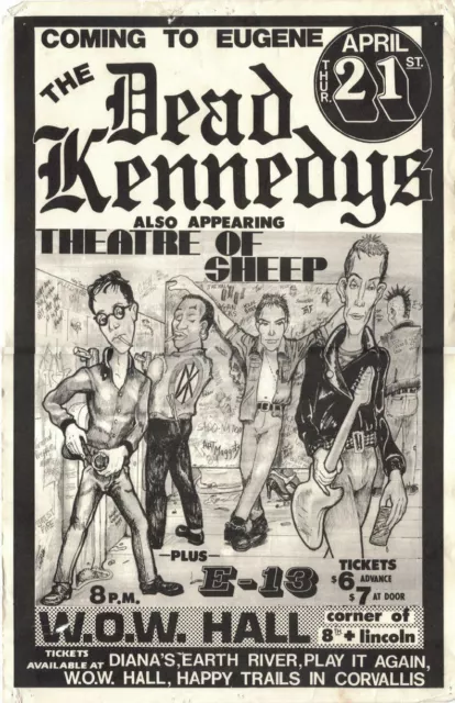 Dead Kennedy - Concert VINTAGE BAND POSTERS Song Rock Travel Old Advert #ob