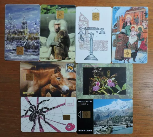 8 Assorted Used  Phonecards From Czech Republic No Value Collectors Item. Lot 6