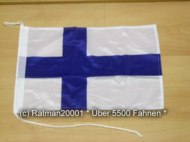 Fahne Flagge Finnland Bootsfahne Tischwimpel - 30 x 40 cm