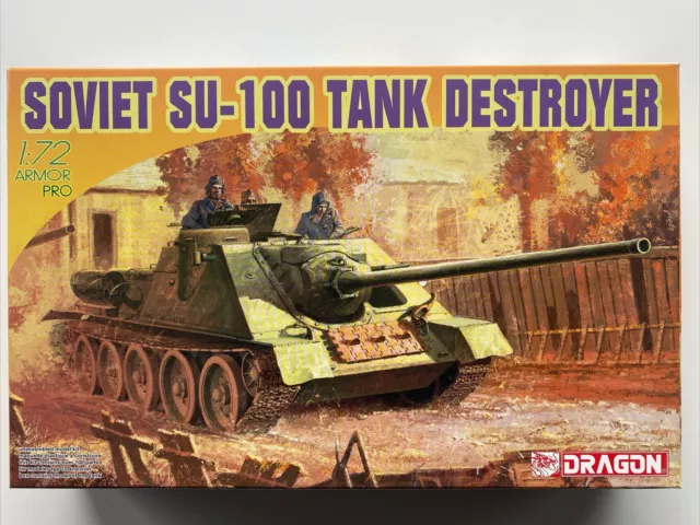 Dragon PRO No 7208 - Rus. SU-100 1945 Fotoätz+Multidecals- 1:72 Angefangen OVP