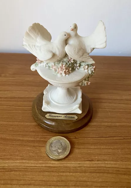 1993 Giuseppe Armani Pair Of Doves Figurine Signed Florence, Italy 4"