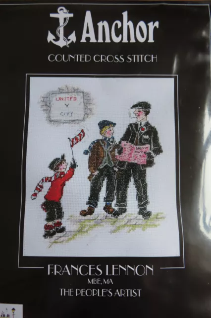 RARE Brand NEW Anchor Cross Stitch Kit Father and Sons by Frances Lennon