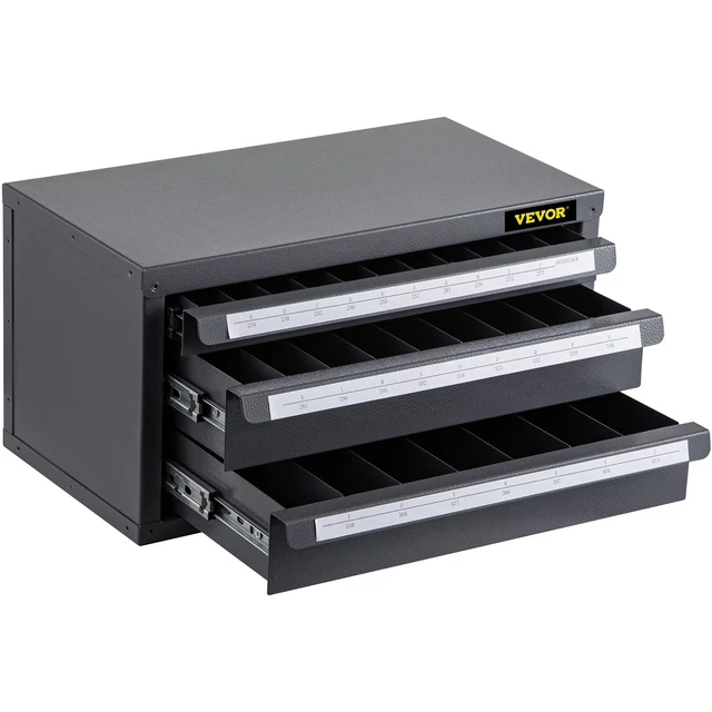 27 Box Three Drawer Bit Dispenser Manager Cabinet Rack Cold Rolled Steel  A To Z
