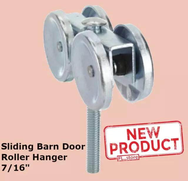 Sliding Barn Door Roller Hanger for Box Rail Track 7/16" Bolt-On  Ball Bearings