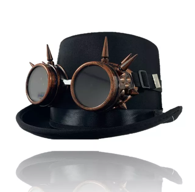 Steampunk Hat and Goggles Fancy Dress Halloween Gothic Costume Fancy Dress