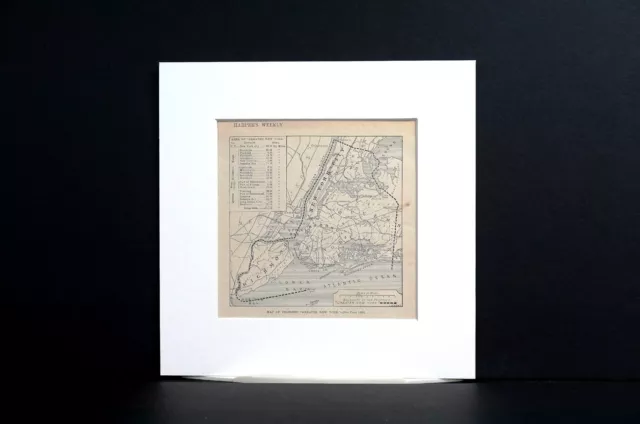 Proposed Plan NYC 1893 WESTCHESTER QUEENS STATEN ISLAND BROOKLYN Matted Map 3