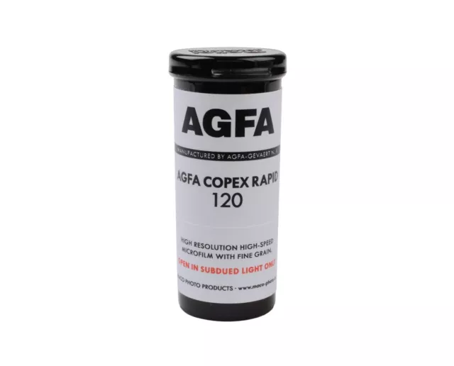 Agfa Copex Rapid 120 Mittelformatfilm, Hochauflösung Microfilm, Schwarzweiß