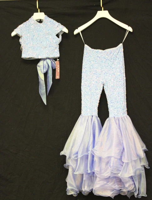 SUGAR KAYNE C164 GIRLS POWDER BLUE PAGEANT PARTY BALL GOWN DRESS sz 6