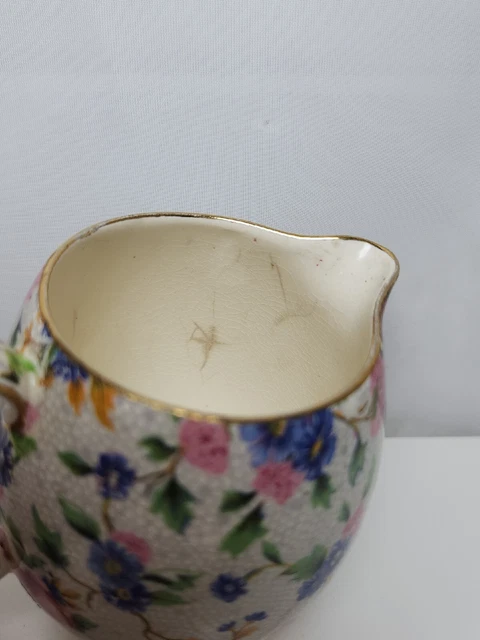 Vtg ROYAL WINTON Grimwades England Old Cottage Chintz Creamer Pitcher 3" H *read 3
