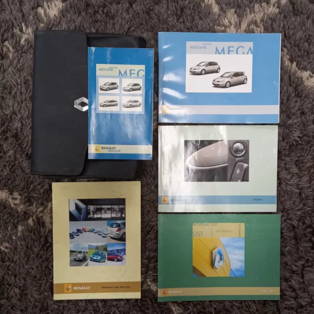 Renault Megane 2005-2008 Owners Manual Radio Handbook & Wallet Pack Set