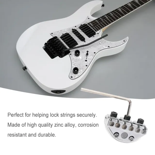Guitar Locking Nut with Screw Wrench Kit String Pillow Instrument Replacement