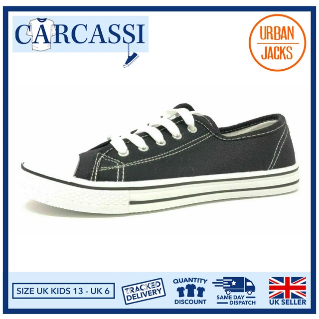 Scarpe décolleté nere bambini scarpe di tela ragazze scarpe da ginnastica adolescenti bambini ragazzi palestra SGOMBERO