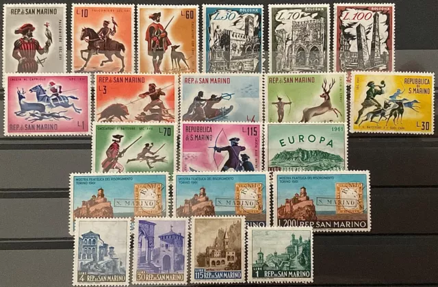 1961 San Marino Full Year MNH No Airmail