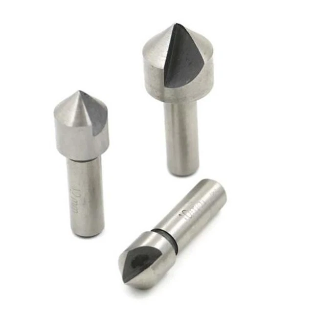 3pcs Acier Haute Vitesse Countersink Drill Bit Set Kit 10/12/16mm Bois Tools 5