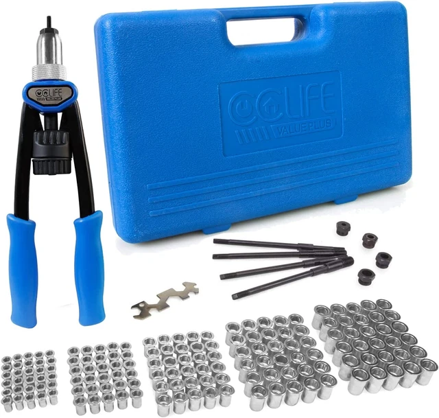 Rivettatrice Manuale per Inserti Filettati Con M5 M6 M8 M10 M12 | 150 Dadi per R