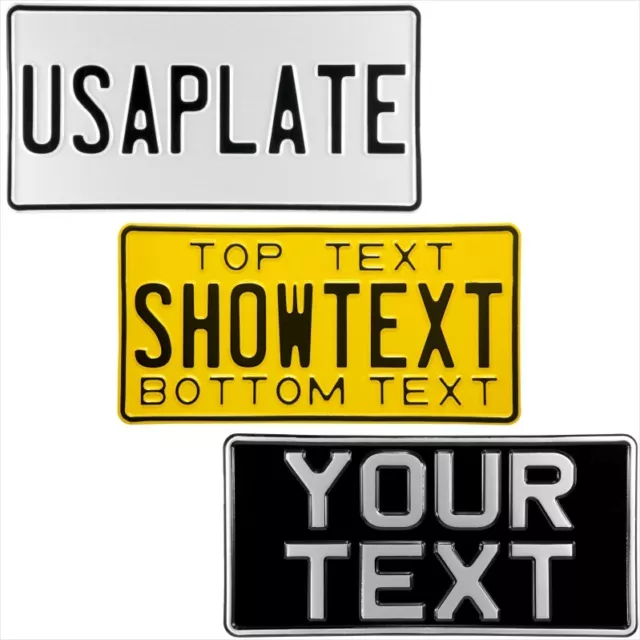 5 Style 12"x6" American USA Import Novelty Pressed metal number show plates car