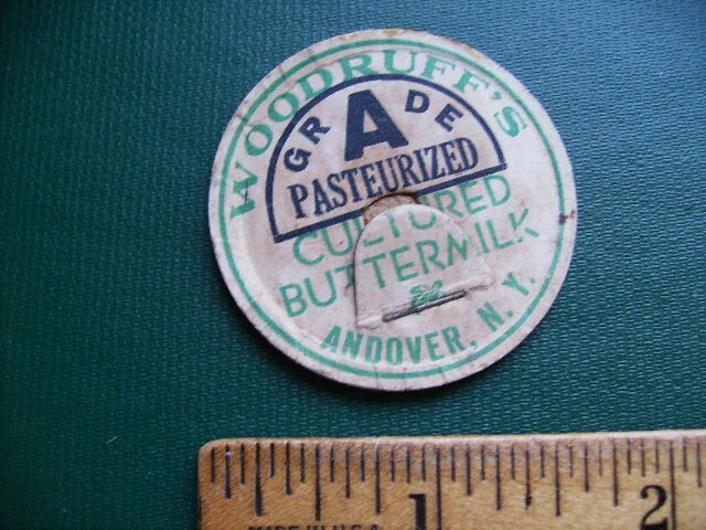 Woodruff's Dairy Andover  Ny Milk Bottle Cap Lot Wg13-19