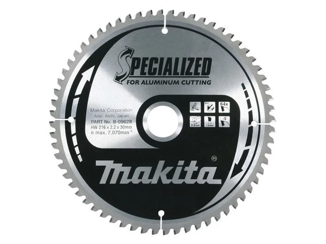 Makita - B-09628 Specialized Aluminium Saw Blade 216 x 30mm x 64T