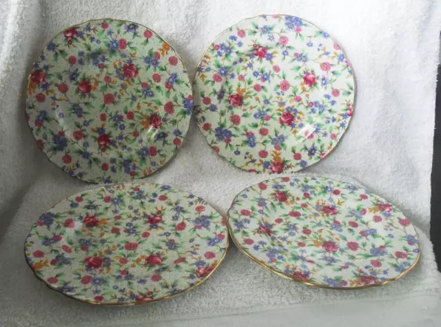 Royal Winton Grimwades ‘Old Cottage Chintz’  x 4 Side Plates