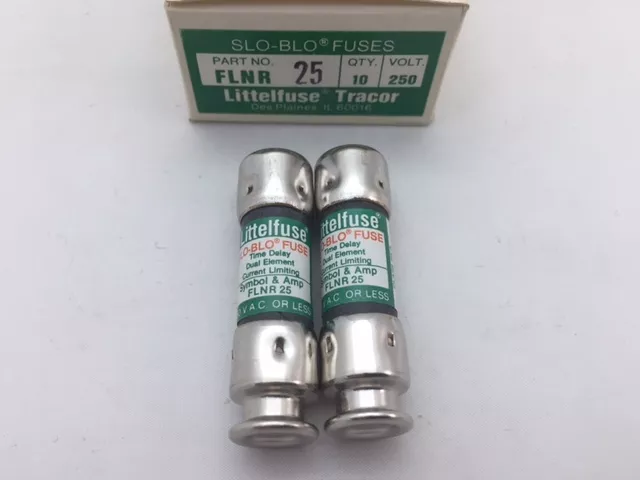 (Qty = 1) FLNR25 - Littelfuse, 25 Amp 250vac/125vdc, Slow Blow Fuse (Class RK5)