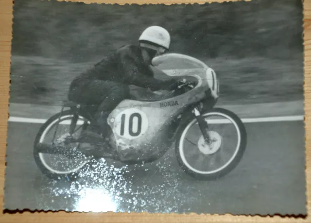 40297 Motorcycle Race Photo Race Car Driver Moto Kitana Japan 1962 Bike Photo