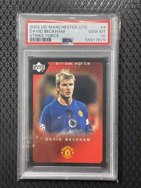 2003 Upper Deck David Beckham Strike Force Insert Die Cut PSA 10 Pop 4 England