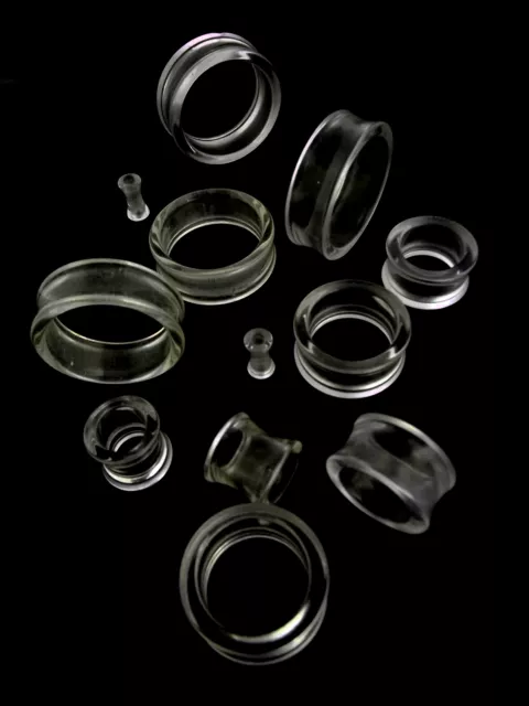 PAIR Acrylic FLARED Flesh Ear plugs **TUNNELS** - CHOOSE COLOUR AND SIZE!