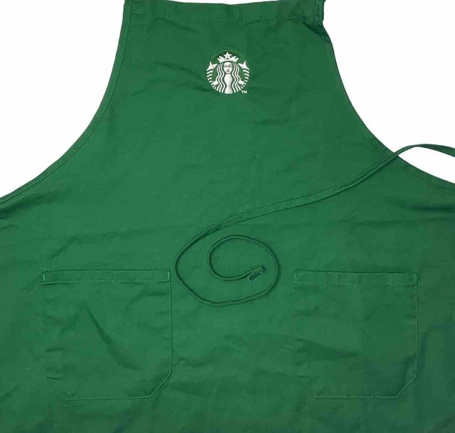 STARBUCKS APRON GREEN Authentic Employee Issued Logo Pockets Barista starbucks-apron-green-authentic-employee-issued-logo-pockets-barista