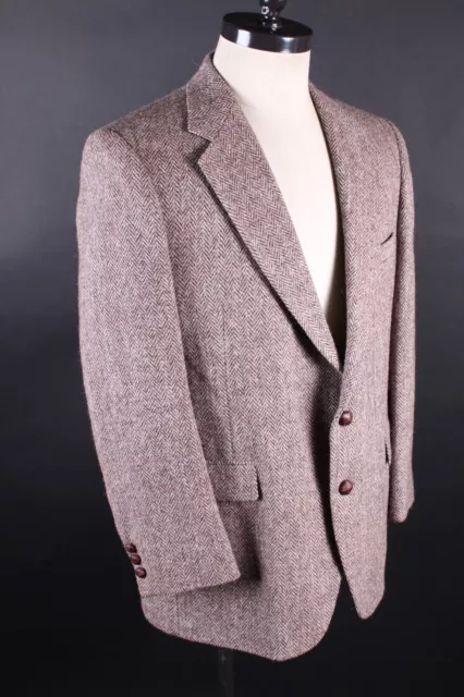 Vintage Harris Tweed Wool Blazer Sport Coat Jacket Men's Size 46 USA