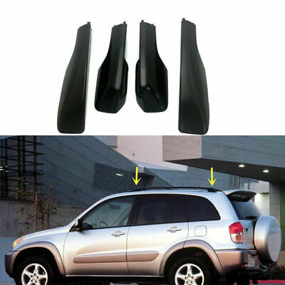 for Toyota RAV4 2001-2005 5-Door Black Top Roof Rack End Cover Shell Replace 4pc