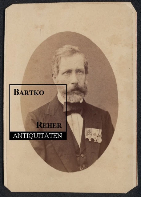 Foto ca. 1870 Potsdam Offizier in Zivil mit Orden Kreuz Ordenspange