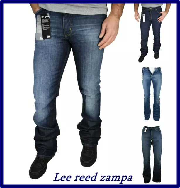 jeans lee da uomo donna reed elasticizzato a zampa bootcut svasati W 30 31 32 33