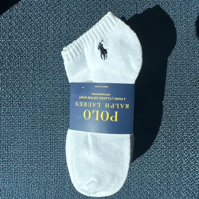 RALPH LAUREN CLASSIC SPORTS SOCKS. 6 Pack.