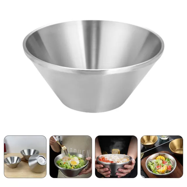 Vorspeisenteller Edelstahl Dessertschale 14cm für Suppe Nudeln Obstsalat-BU