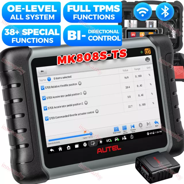 Autel MaxiCOM MK808S-TS MX808S-TS TPMS OBD2 Car Diagnostic Scanner Bidirectional