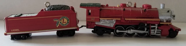 Hallmark 2009 Lionel Holiday Red Mikado Locomotive & Tender SET OF 2