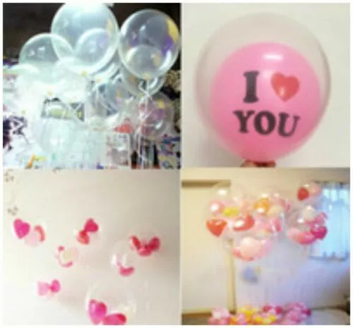 WHOLESALE Round Clear Transparent Big Giant Balloon For Birthday Easter confetti 2