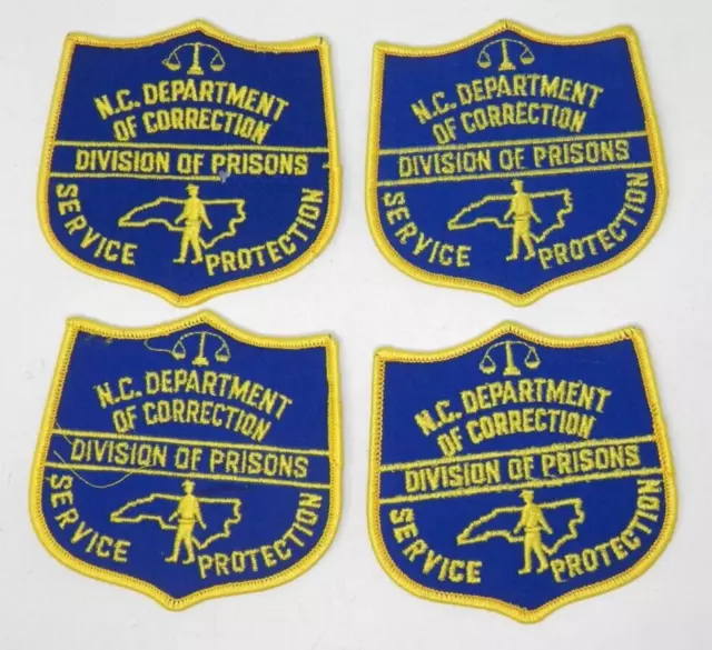 x4 North Carolina Department of Corrections Division of Prisons Shoulder Patch