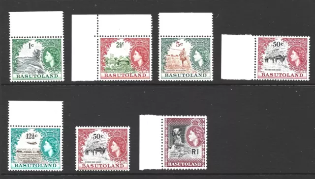 Basutoland 1961/1963,  Qe Ii Defs - Short Set (7) , S.g 69,72,74,76,78,79  Mnh**