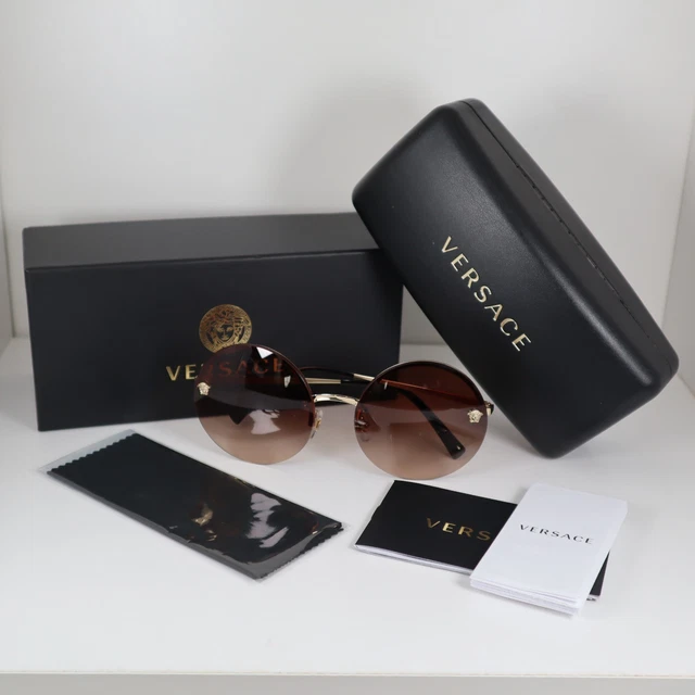 Versace Medusa Logo 59mm Large Round Sunglasses VE2176 1252/13 Gold/Brown s-l500.jpg main image 4