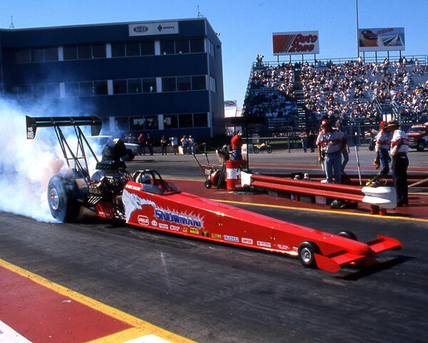 Gene Snow Snowman Top Fuel Car Awesome Burnout 8X10 Glossy Photo #6D