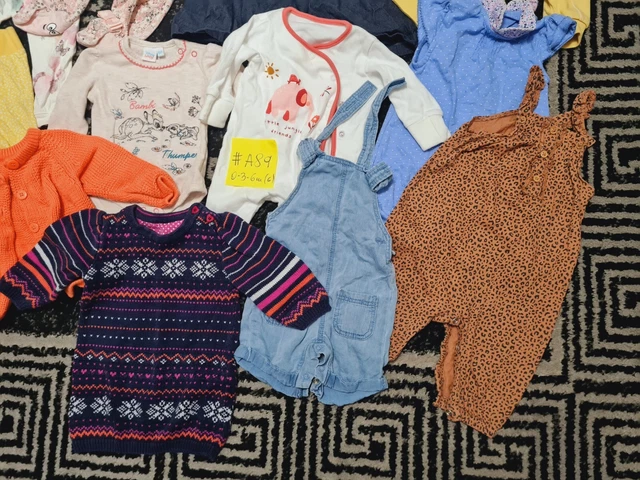 #A89💜 Huge Bundle Of Baby Girl Clothes 0-3-6months NEXT GEORGE TED.B ELLE FRED& 4