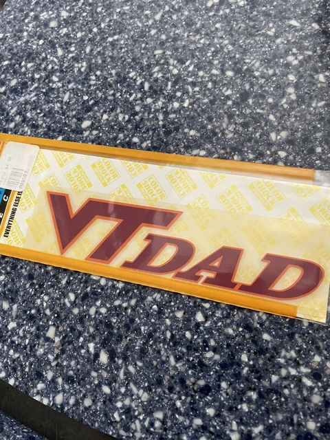 NCAA * Virginia Tech*  DAD DECAL* Outside Durable * VT HOKIES * NEW