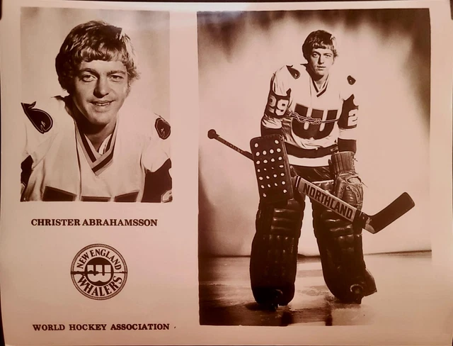 1975 WHA PHOTO New England Whalers Goalie Christer Abrahamsson Nhl ...